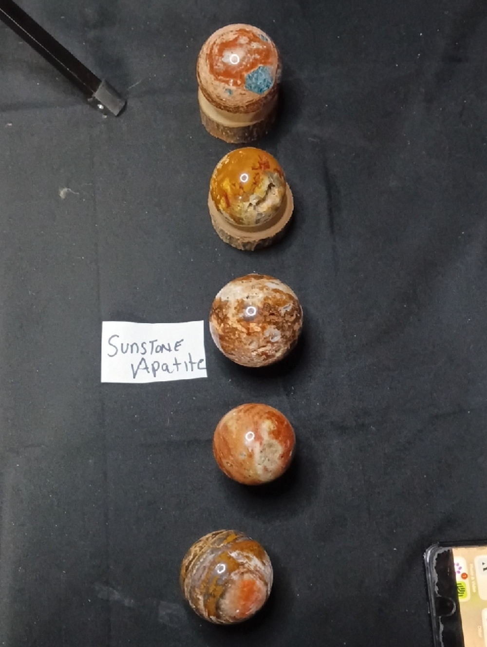Polished Sunstone Apatite Decorative Sphere - Orange Brown